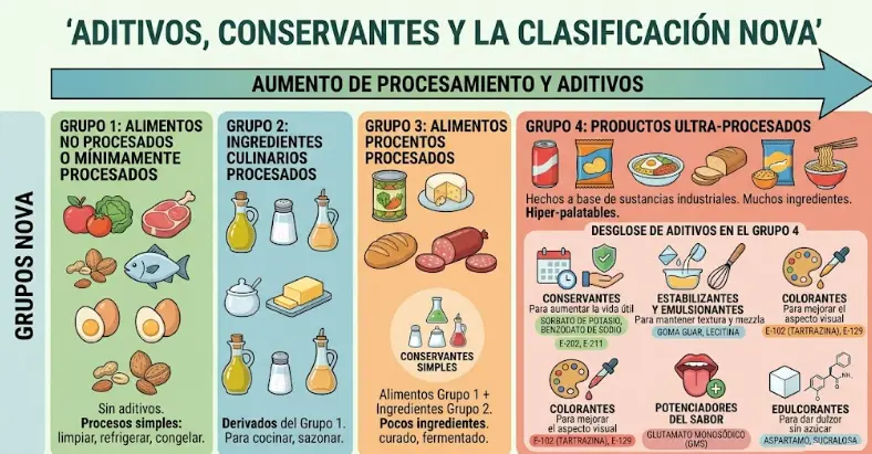 Aditivos, Conservantes y Clasificación NOVA: La Guía que Nadie Te Ha Dado