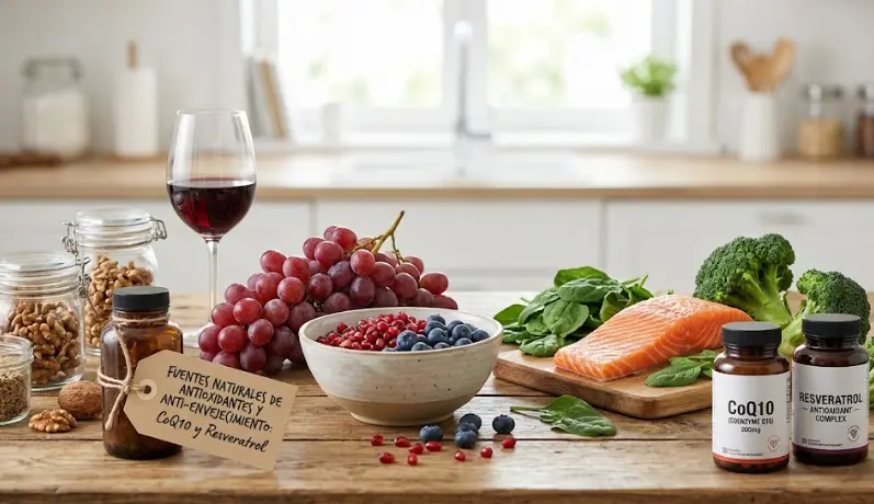 Antioxidantes y Envejecimiento: La verdad sobre la CoQ10 y el Resveratrol