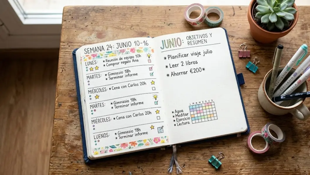 Bullet Journal y Agendas Físicas: El método analógico para dominar tu tiempo