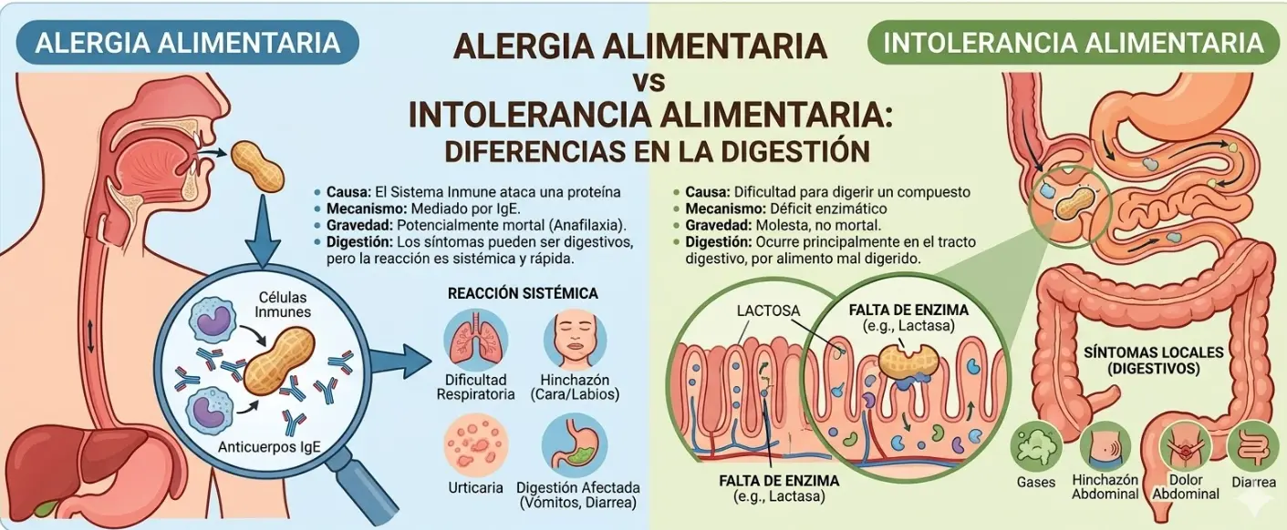Alergias e Intolerancias Alimentarias: Diferencias, Síntomas y Soluciones