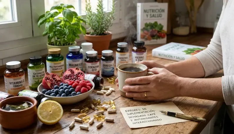 Errores al tomar suplementos antioxidantes cafeina