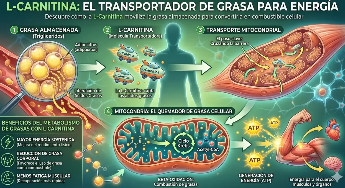 L-Carnitina y Metabolismo: ¿Realmente sirve para quemar grasa?