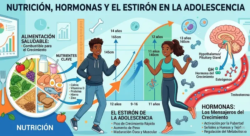 Nutrición en la Adolescencia: Combustible para el Estirón y las Hormonas