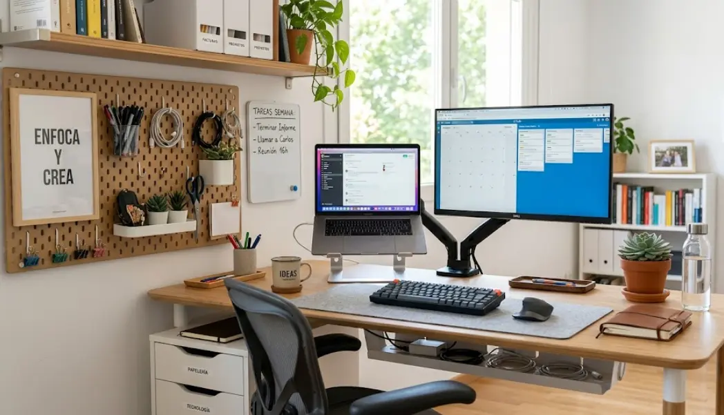 Cómo Organizar tu Espacio de Trabajo en 2026 (Ergonomía + Productividad)