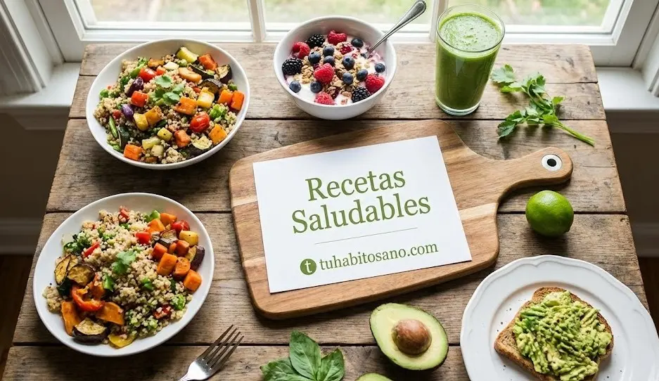 Plato de comida saludable