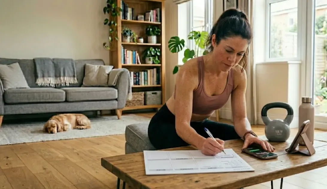 Persona organizando su agenda para incluir ejercicio